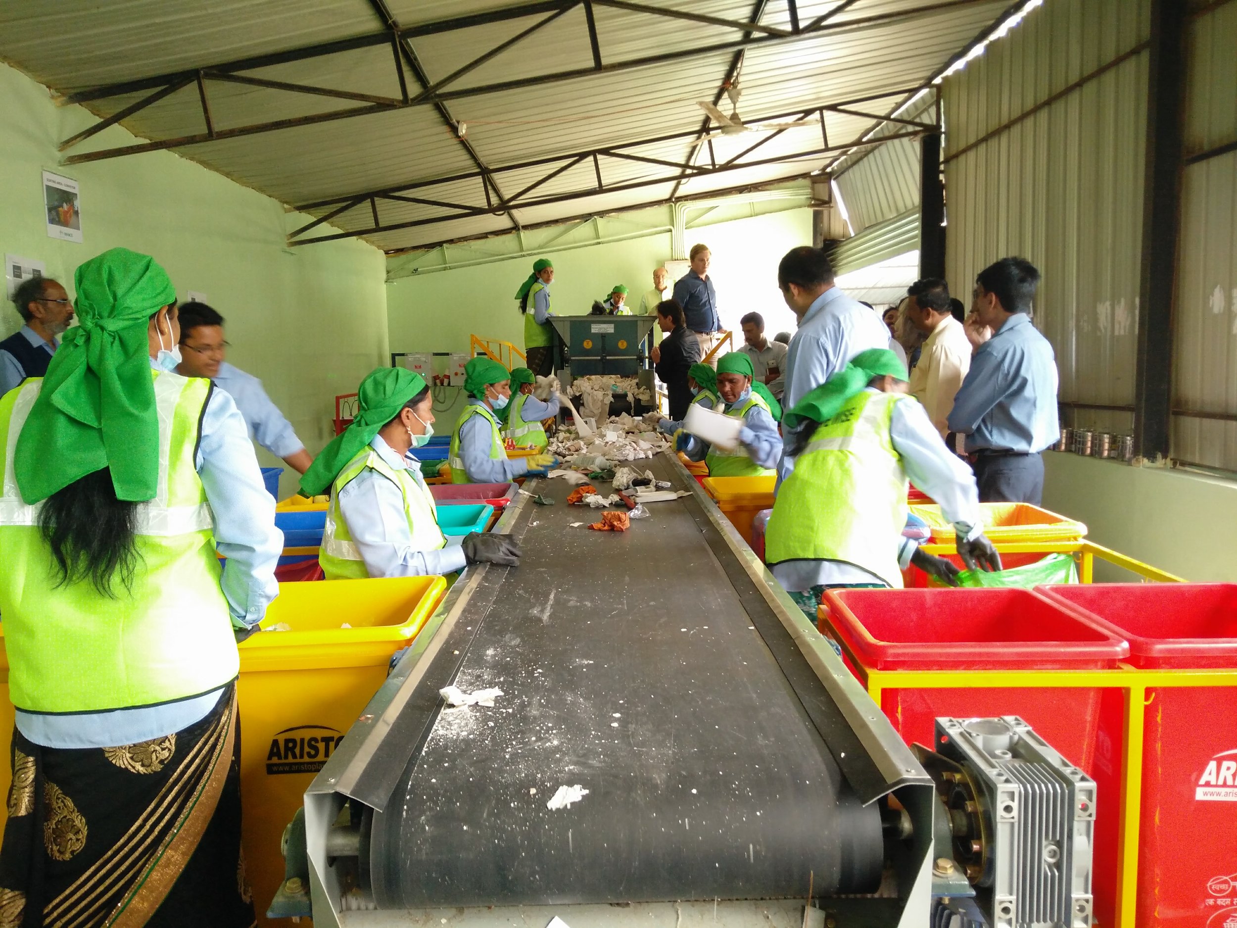  The conveyor belt we built in India. 